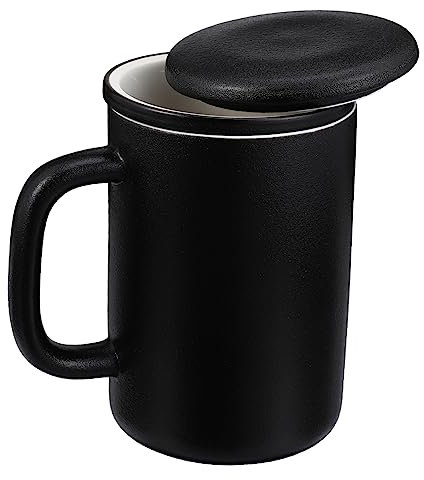 Ciieeo taza de té de cerámica taza de té de porcelana de de invierno presente de cacao de porcelana s antiguas de cerámica de te de agua Black