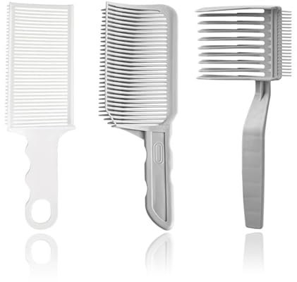3 Pezzi Pettine Per Capelli Uomo Set Pettine Da Barbiere Pettine Di Posizionamento Curvo, Può Essere Utilizzato Per Tagli Di Capelli, Basette E Acconciature Maschili