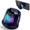COVERY Mini altoparlante magnetico Bluetooth con luci RGB TWS Stereo IPX4 impermeabile 10 ore di riproduzione tascabile, supporto magnetico per iPhone, Android (Blu)