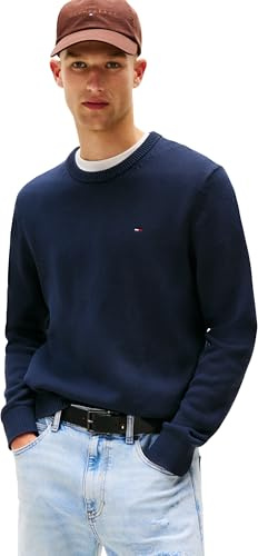 Tommy Jeans Jersey Hombre Sweater Slim Fit, Azul (Dark Night Navy), XXL