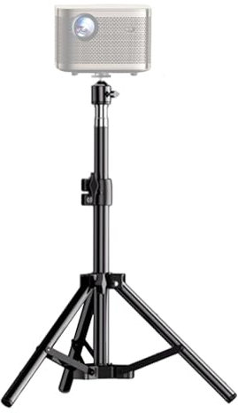 Nixiara Projector Stand - Projector Mount, Telescopic Bedside Floor Stand | Portable Projector Stand with Foldable Tripod, Compact Desktop Tripod, Height Adjustable Floor Stand for Presentations
