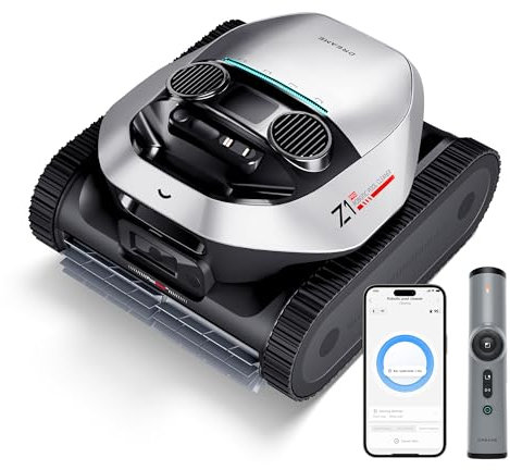 DREAME Z1 Pro Cordless Robotic Pool Cleaner, LiFi & APP Control, 8000 GPH Suction, Wall & Waterline Cleaning, UP to 180+ min, Auto-Retrieval, Automatic Pool Vacuum for Above & In-Ground Pools