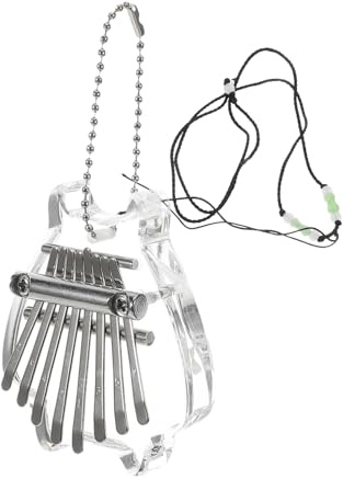 BESPORTBLE Transparente Mini-kalimba mit Tasten als Fingerharfe Tragbares Musikinstrument für Anfänger für Übung Taschenanhänger