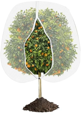 Red protectora de insectos - Cubierta de protección de la planta, cremallera de red a prueba de aves - UV resistente a la intemperie de la cubierta de malla de la fruta con cremallera | Proteja sus pl
