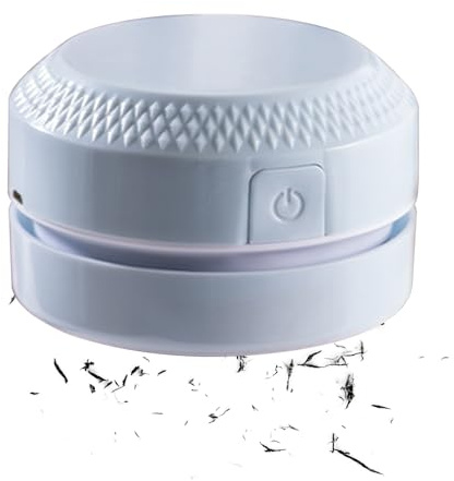 Genérico Limpiador De Escritorio Mini | Aspirador Robot Pequeño,Cubre Esquinas con Bajo Ruido y Cabezal de Succion para Migajas en Ventanas y Taller de Manualidades