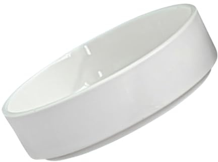 SHINEOFI Sottovaso in Ceramica Bianco Lucido per Piante da Vaso Piccoli, Vassoio Raccogli Gocce Multiuso per Giardino e Interno, Base Stabile per Vasi da Fiori e Piante D’Appartamento