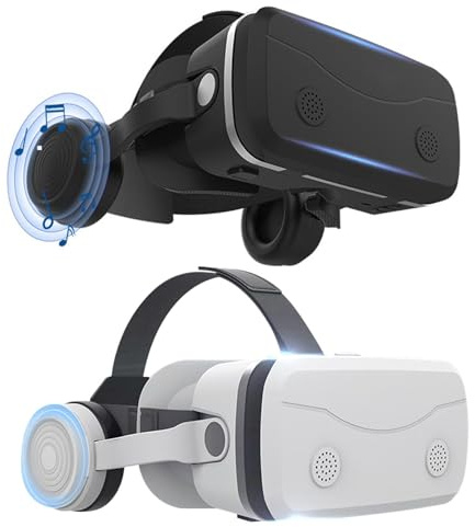 3D-virtual reality-hörlurar: mobilglasögon, spelkonsol - | Qianhuan Magic Mirror glasögon med hörlurar, uppslukande 3D-underhållning smartphone- i