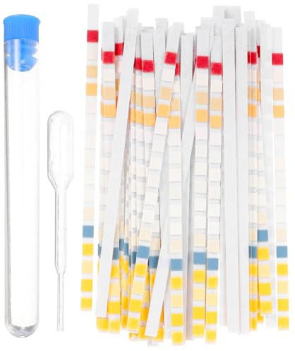 Mikikit 50 Pezzi Strisce Test Acqua Potabile Multifunzione per Uso Domestico Kit Analisi qualità Acqua Rapido e Facile da Usare Sicuro per Potabile Confronto Risultati Immediato
