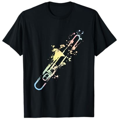 Posaune Splash Musikinstrument Posaunist T-Shirt