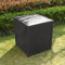 SKYLANTERN - Baúl de almacenamiento exterior, 120 L, color gris – Baúl de jardín exterior compacto 56 x 56 x 62 – Caja de almacenamiento gris antracita, ideal para guardar los cojines.