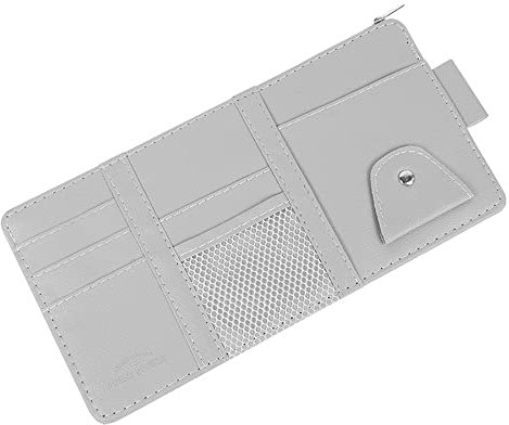 Maipula Auto-Sonnenblende, Organizer,Aufbewahrungstasche,Notizhalter, Kartenhalter, Fahrzeug-Auto-Innenraumzubehör，grau