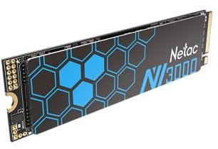 Netac NV3000 1TB Internes Solid State Laufwerk M.2 SSD 1TB Intern - NVMe SSD - PCIE 3.0 M.2 2280 3300 MB/S für PC und Laptop, 3D Nand Schwarz - NV3000 Effiziente Wärmeableitung