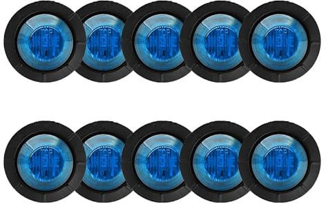 VVEDIK 10 Pièces Super Lumineux Signal Lampe Voiture Feux Arrière Auto Voiture Feux De Position Latéraux Style De Voiture,Blau