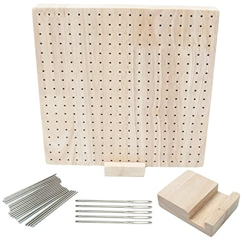 Blockierbrett Häkeln - Blockierbrett Aus Holz, Granny Square Häkelbrett, Handgefertigtes Strickbrett Aus Holz Mit 324 Kleinen Löchern, Für Freunde, Mütter, Omas Zum Stricken, Nähen, Häkeln
