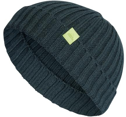 adidas Unisex Fisherman Beanie, Arctic Night/Pulse Lime, S