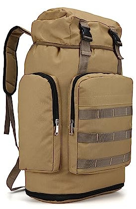 TGMALL 100L Sport Wanderrucksack wasserdichter Rucksack für Camping, Radfahren, Sport, Jagd, Angeln, Wandern und Bergsteigen (Hellbraun)