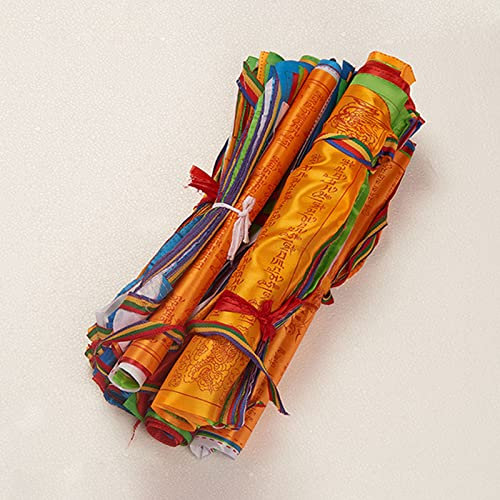 Tibetisch-buddhistisch, Gebetsfahnen/Meditation, Zen-Heimdekoration, Outdoor, tibetische Flaggen, buddhistische Meditationsflagge, Satin-Windpferd, Lungta-Flaggen, tibetisch, 7 m/8,4 m lang, wählbar (