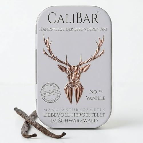 Calibar No.9 Vanille - Feste Handcreme - Handbalsam - Nachhaltig ohne Plastik - Für trockene und rissige Hände - Natürlicher Schutz - 36g