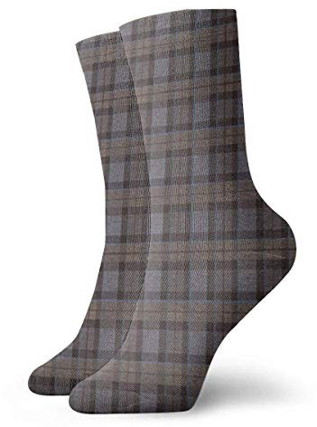 FJQWKLF Fraser Hunting Tartan Plaid Crew Lässige kurze Socken für Männer und Frauen