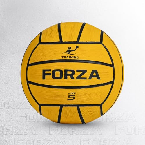 FORZA Vattenpolo träningsboll | Hållbar och slagtålig boll med grepp + teknik - lämplig för alla åldrar (paket med 1, storlek 5)