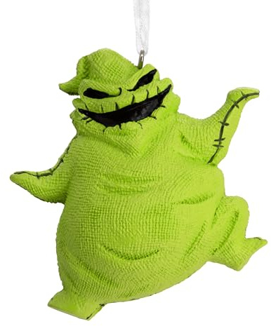 Hallmark Oogie Boogie - Adorno para árbol de Navidad de Pesadilla Antes de Navidad, Adorno Colgante de Disney, Adorno Colgante de Navidad, Regalos para Navidad | Decoración colgante para árbol de Navidad, acabado verde, resina, 6,4 x 6,4 x 3,8 cm