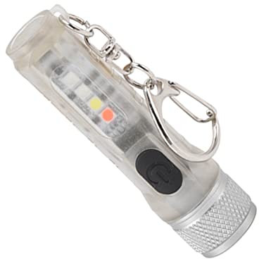 Fdit Linterna Pequeña, Mini Linterna LED con Base Magnética, Batería Recargable, Carcasa Fluorescente, 4 Modos de Luz para EDC, Camping, Senderismo