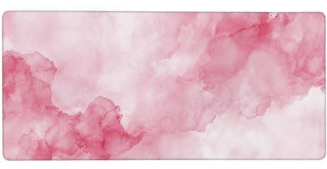 Tapis de Souris XXL 1200 x 600 mm, 120 x 60 cm Grand Tapis de Souris Gamer, Rose Tapis Souris à Bords Cousus, Fantaisie Tapis de Souris Gaming Accessoire et Anti-dérapant Base en Caoutchouc -Y1621