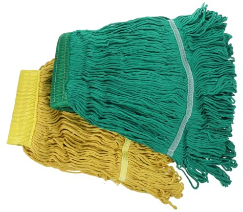 Ciieeo 2pièces Remplacement Pour Serpillière Coton Absorbant Mop Réutilisable Pour Nettoyage De Sol Compatible Avec Tous Types De Surfaces
