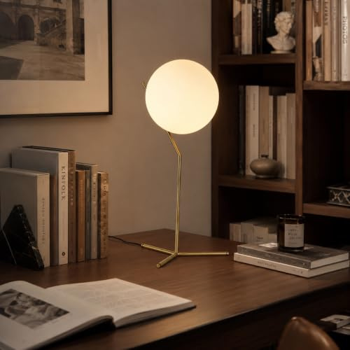 BARCELONA LED Lampada Da Tavolo Nola Sfera E27 Ø25cm Oro