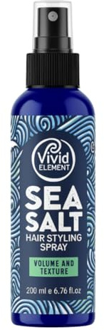 Vivid Element Sea Salt Hair Spray 200ml, Adds Volume and Texture, Matte Finish, Beach Look, For Short to Medium Length Hair