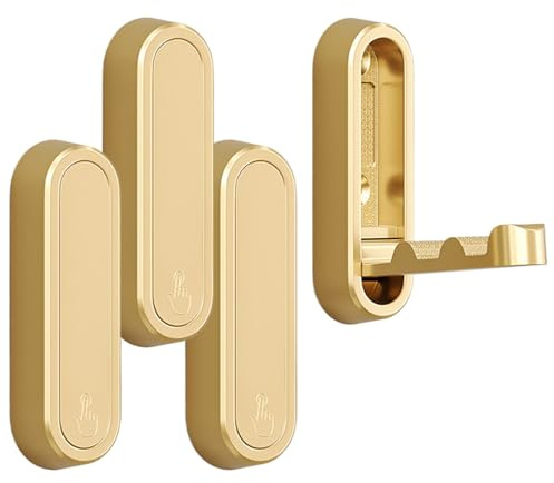 Eventerde Ganchos Plegables de Pared - Colgador De Pared Plegable Para Garaje | Juego De 4 Ganchos Soportan Toallas Abrigos Bolsos Sombreros Llaves Bolsas Y Accesorios Para Cocina Baño