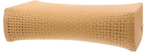Baluue Ergonomic Simulated Rattan Sauna Pillow for Seniors Breathable Neck Rest for Steam Relaxation Plastic Material Side Sleeping Support for Comfortable Spa Experience