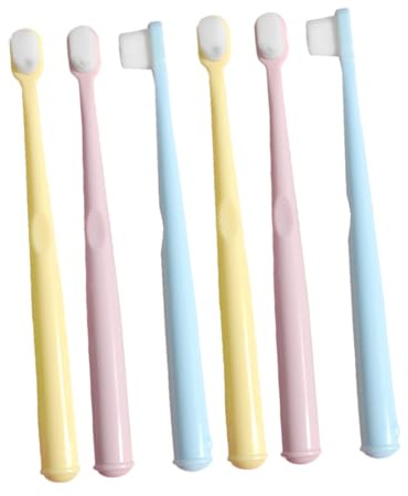 ROMISBABA 6 Stück-pack Kinderzahnbürsten Kleine Köpfe Ergonomischer Griff Rutschfest Langlebig Weiche Borsten Reise Haushalt