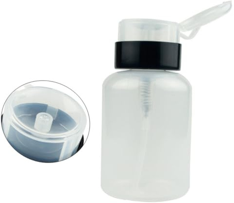 Didiseaon Nagellackentfernerflasche mit Verschluss Abschließbare Kunststoffflasche Pumpspender Nagellackentferner Herunterdrücken für Nagellackentferner Make-up-entferner