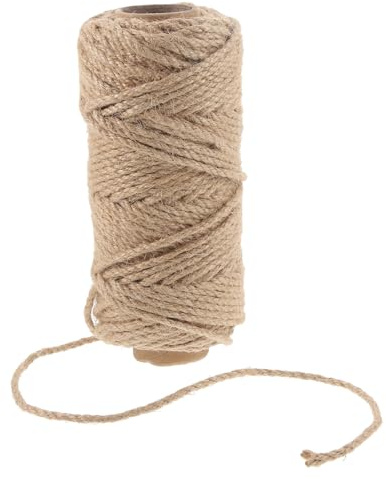 OSOLADY Sisal Rope Natural Jute DIY Rope 4mm X 50m Multi-functional for Indoor Cat Trees and Craft Decoration Random Color