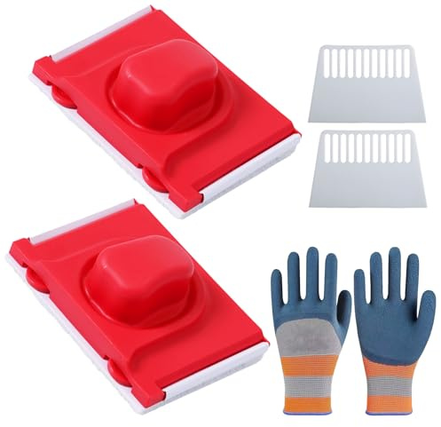 hommova 2 Pcs Paint Edger Tool, Edge Painting Tools with 2 Scraper and Gloves for Walls and Ceilings