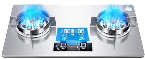 Cuisinière À Gaz 7,2 KW - Plaque De Cuisson Autonome À 2 Feux, Minuterie 180 Minutes, Avec Allumage Automatique, Pour La Maison, La Cuisine, Le Jardin Et La Restauration(LPG)