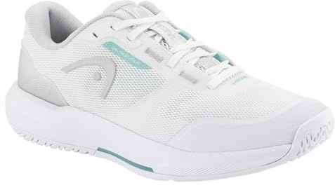 HEAD Revolt Evo 5.0 Women's Tennis Shoe, White/Light Grey, 9