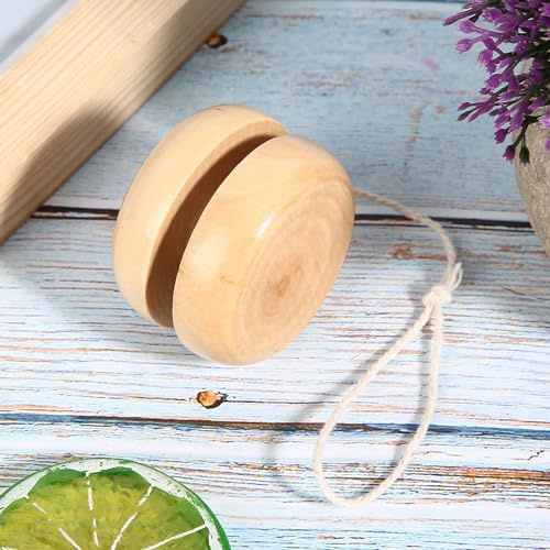 Hamwesh Hölzernes Yo-Yo, Handgemachtes Mini-rundes Babyspielzeug, Umweltfreundliches Material, DIY-Anpassung, für Zur Entwicklung von Fähigkeiten mit Kleiner Größe, Einfach zu Bedienen