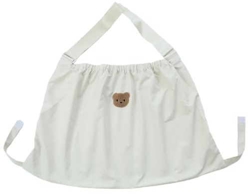 Grsrkep Barnvagn organiseringsväska rymlig förvaringsväska med sött björntryck, svart, 27,56 x 15,75, BEIgE, White