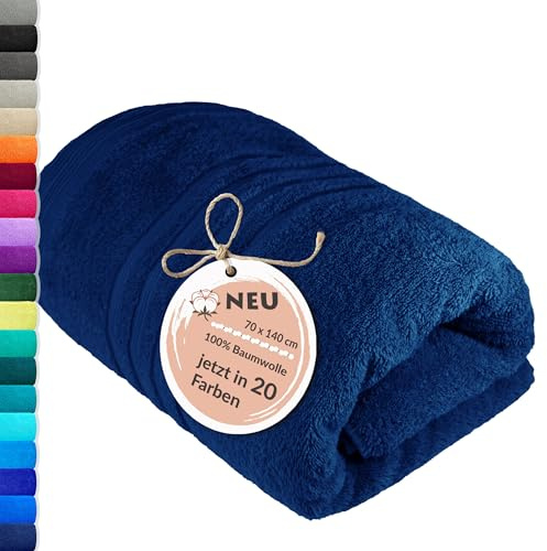 Lashuma Badetuch 70x140 cm Blau - Marine, London Frotteetuch Handtuch Maritim