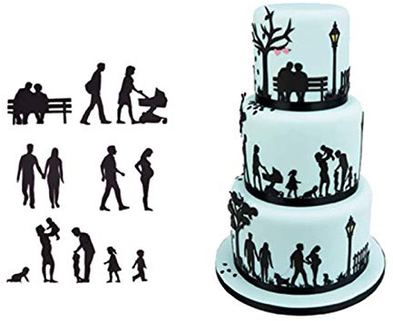 Ausstechformen, 14-teilig, Familien-Ausstecher-Set, Familien-Motto, Kuchendekoration, Süßigkeiten-Ausstecher-Werkzeug