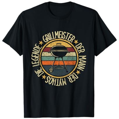 Herren Vater Grillmeister Papa Grillschürze Lustig Grillen Vatertag T-Shirt