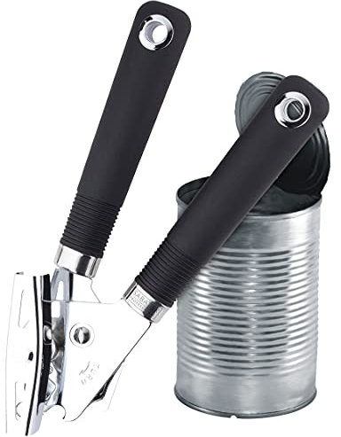 Sabatier Professional Stainless Steel Tin Can Opener - Easy, Comfortable Turning Mechanism. Cuts Inside Rim of Tin. Soft Grip Handles. Dishwasher Safe. 25 Year Guarantee.