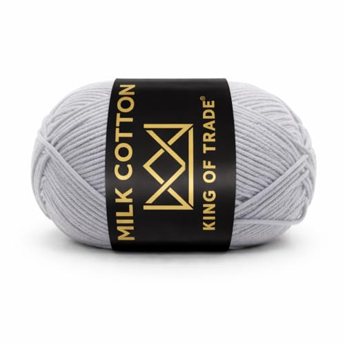 Milchwolle Milchbaumwolle Milchgarn Häkeln Stricken 100m 50g 1 Stück Grau