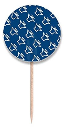 Patrones de ajuste de sonido, banderas redondas para palillos de dientes, decoración de fiestas