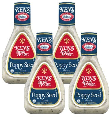 Ken's Steak House Poppy Seed Dressing 16 Fl Oz (Pack of 4)
