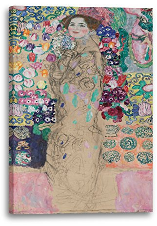 Printed Paintings Leinwandbild (30x40cm) Gustav Klimt: Ria Munk III (1917), Leinwand auf Keilrahmen gespannt und fertig zum Aufhängen, hochwertiger Kunstdruck aus deutscher Produktion