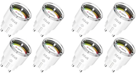 NOUS A1Z Zigbee Steckdose, Smart home Steckdose, Smart Steckdose Stromverbrauch, Smarte Steckdose mit Verbrauchsmessung, Alexa Zubehör Smart Home Geräte, Google Home, Smart Life, Zigbee2MQTT, 16A