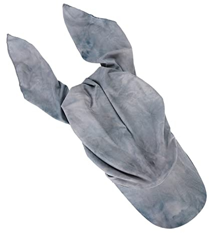 Damen Bandana mit Schirm Haarband Sommer Sonnenhut Kopftuch Visor Strand Cap Bandana Sonnenschutz Mütze Grau Einheitsgröße
